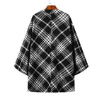 Fein karierter Herrenponcho