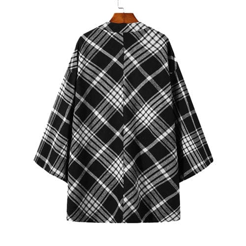 Fein karierter Herrenponcho