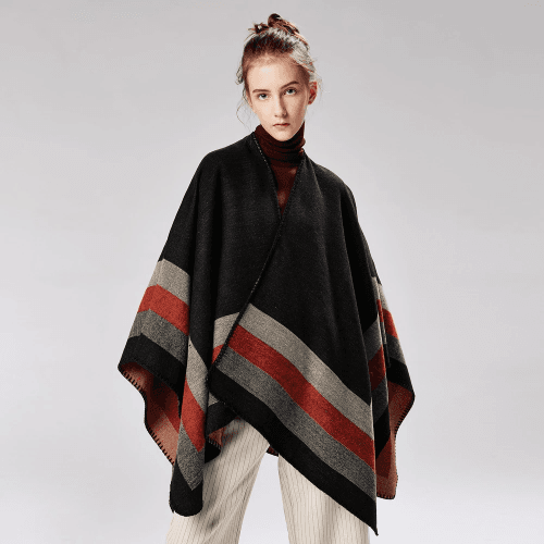 Vintage Damen Poncho Kaschmir