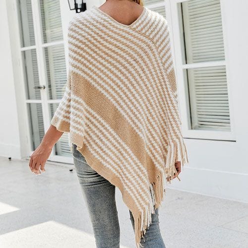Gestrickter Winterponcho