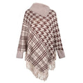 Pullover-Poncho mit Stehkragen