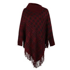 Pullover-Poncho mit Stehkragen