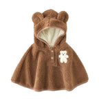 Babyponcho mit Bärenmotiv