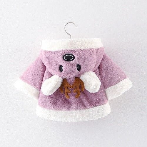 Weihnachts-Babyponcho mit Rentier