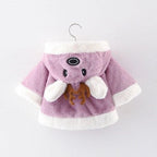 Weihnachts-Babyponcho mit Rentier