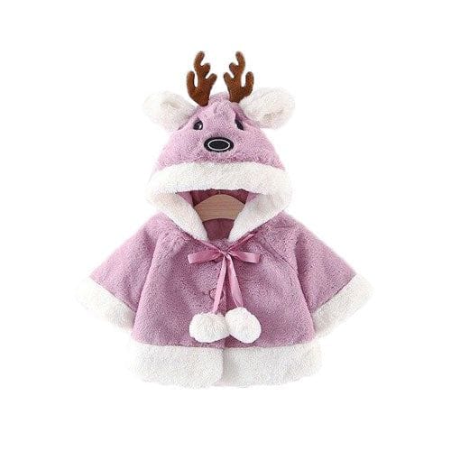 Weihnachts-Babyponcho mit Rentier
