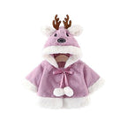 Weihnachts-Babyponcho mit Rentier