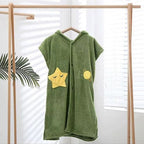 Bademantel-Poncho aus Mikrofaser
