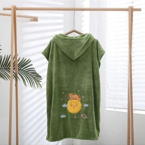 Bademantel-Poncho aus Mikrofaser