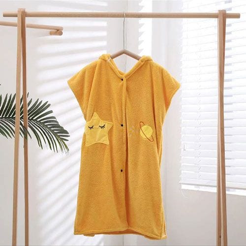 Bademantel-Poncho aus Mikrofaser