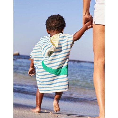 Baby-Badeponcho mit Streifen