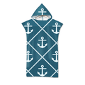 Blauer Strandponcho mit Kapuze