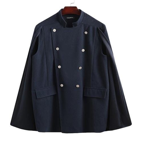 Schicker Herren-Poncho mit Knöpfen
