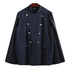 Schicker Herren-Poncho mit Knöpfen