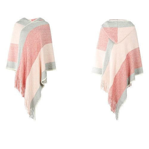 Damenponcho mit Kapuze