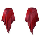 Damenponcho mit Kapuze