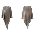 Damenponcho mit Kapuze