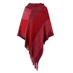 Damenponcho mit Kapuze