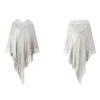 Damenponcho mit Kapuze