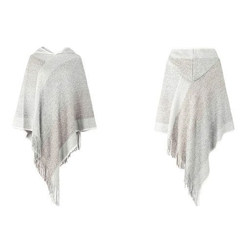 Damenponcho mit Kapuze