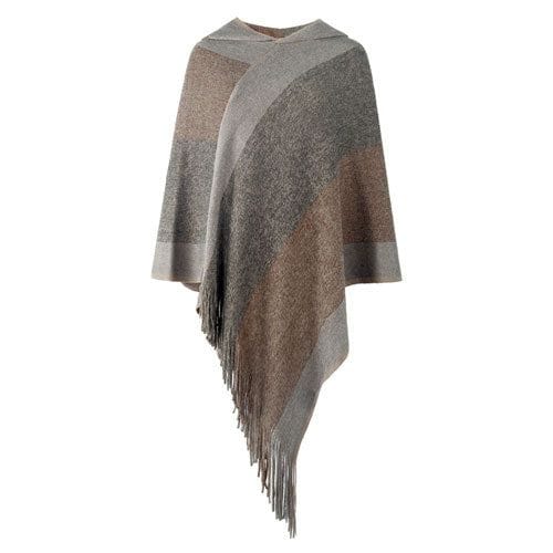 Damenponcho mit Kapuze