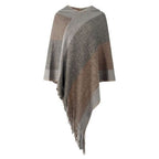 Damenponcho mit Kapuze