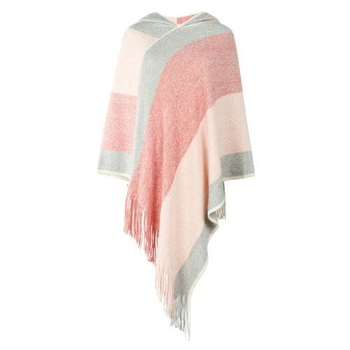 Damenponcho mit Kapuze