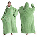 Fleece-Deckenponcho für Damen mit Kapuze