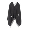 Einfarbiger, wendbarer Damen-Poncho aus Kaschmir