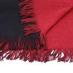 Einfarbiger Wollponcho für Damen