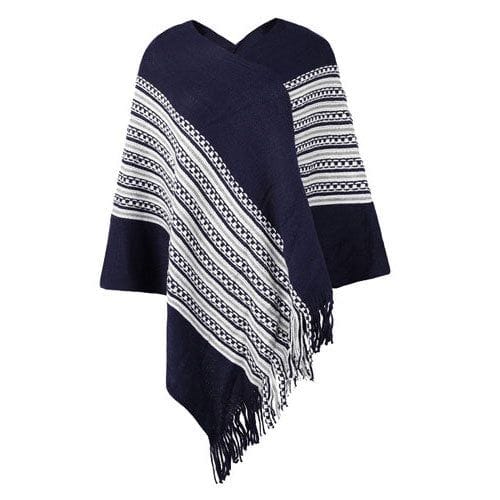 Ethnischer Poncho mit Fransen