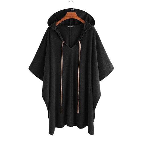 Modischer Herren-Poncho mit Kapuze