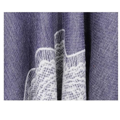 Feiner Damenponcho mit Pelzkragen