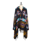 Feiner Damenponcho mit Kapuze