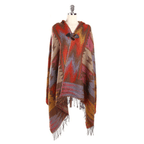 Feiner Damenponcho mit Kapuze