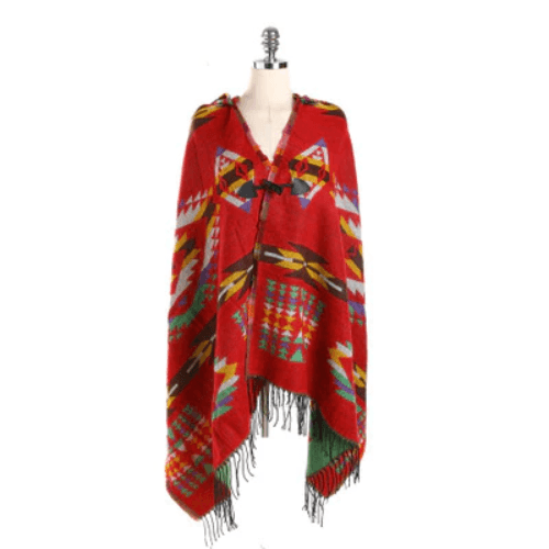 Feiner Damenponcho mit Kapuze