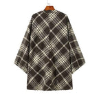 Fein karierter Herrenponcho