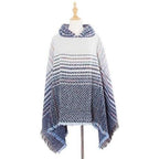 Fein gestreifter Damenponcho
