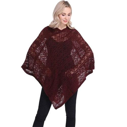 Damen-Poncho aus feiner Spitze