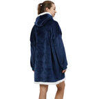 Fleece-Katzenponcho mit Kapuze und Kängurutasche