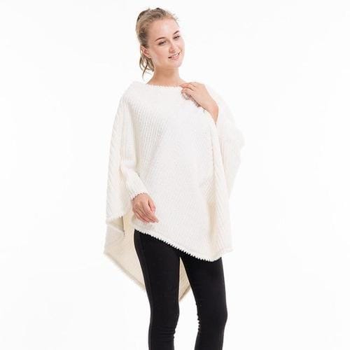 Fleece-Deckenponcho für Damen