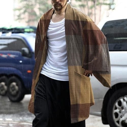 Fleece-Deckenponcho für Herren
