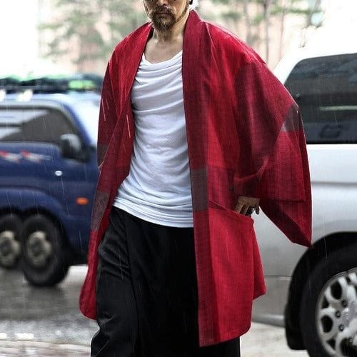Fleece-Deckenponcho für Herren