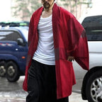 Fleece-Deckenponcho für Herren