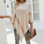 Gestrickter Winterponcho