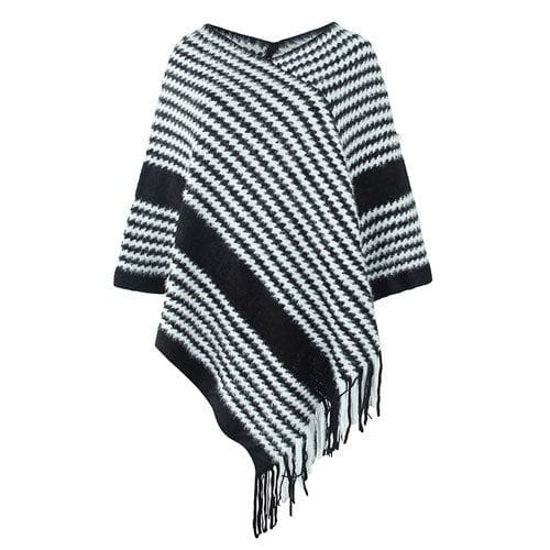 Gestrickter Winterponcho
