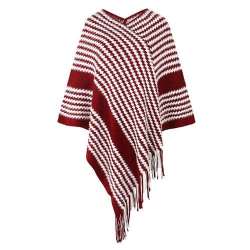 Gestrickter Winterponcho