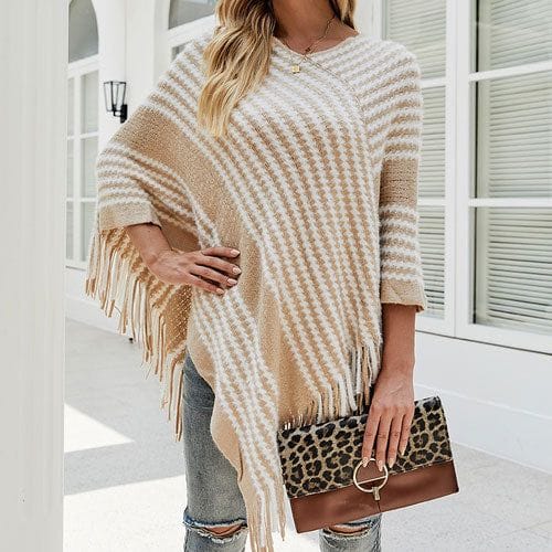 Gestrickter Winterponcho
