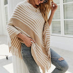 Gestrickter Winterponcho