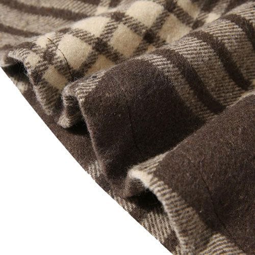 Karierter Winterponcho für Herren
